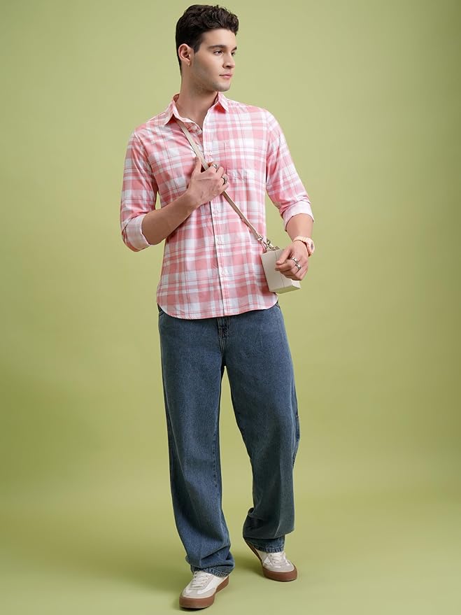 highlander men's slim fit checks shirt | full sleeves | regular collar | casual shirts for men highlander men's slim fit checks shirt | full sleeves | regular collar | casual shirts for men